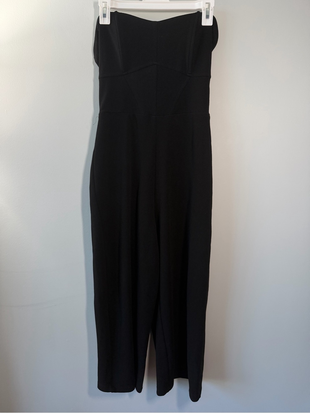 Xhilaration Strapless Black Wide-Leg Jumpsuit